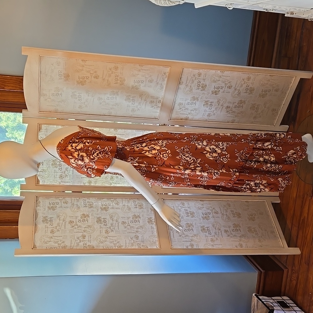 Floral Rust Dress Small - Picture 6 of 12